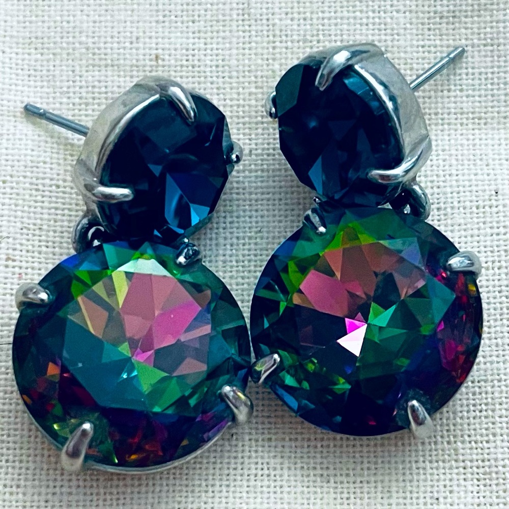 J Crew Double Stone Earrings